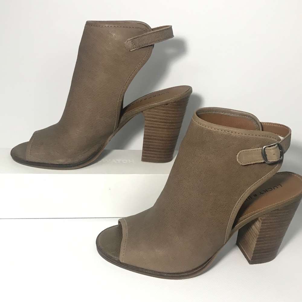 Lucky Brand Lisza Open Toe Bootie size 9
